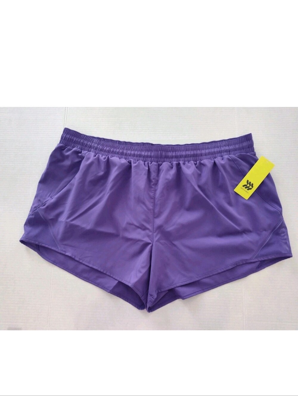 All in Motion Women's Purple Running Shorts Size 1X Zip Pocket Built in Brief